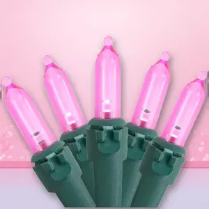 Northlight LED Mini Christmas Lights - Pink - 33' Green Wire - 100ct