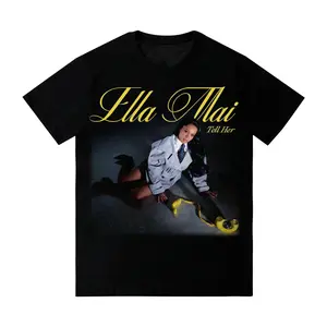 Men's Cotton Short-Sleeve Round Neck Casual Print T-Shirt - Menswear Top, Ella Mai "Tell Her" Single Themed for R&B 2000s Fans