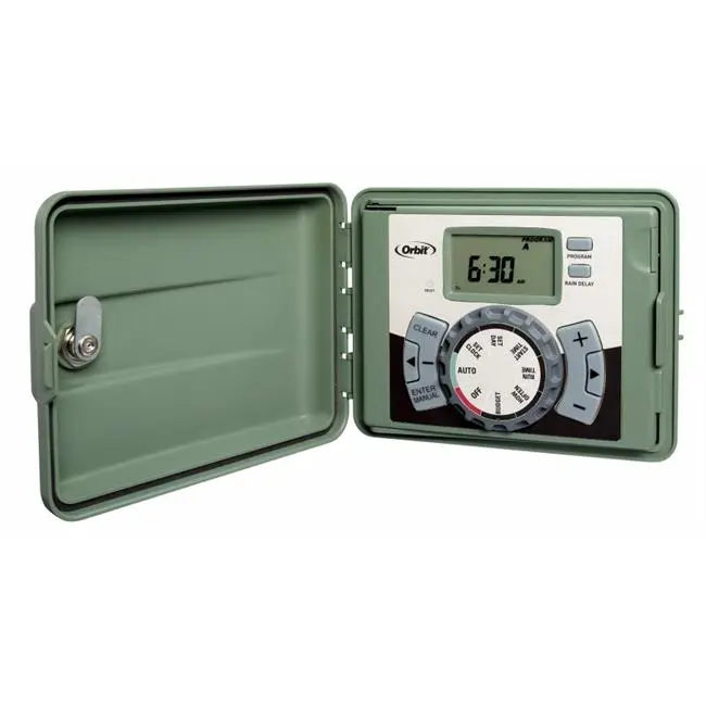 Orbit 6-Station Programmable Outdoor Swing Panel Timer Set - Flexible Dual-Use Watering Tool, LCD Display, 4.5 x 8.25 x 9.5, Easy Set Programming Logic, Home Improvement Garden Irrigation Supply