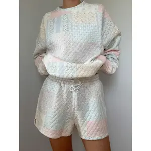 Shades Of Blue Quilted Pastel Shorts