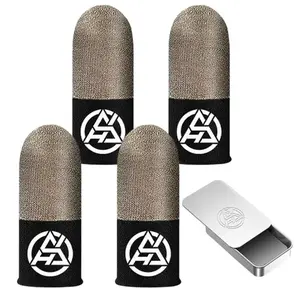 2 Pair Luminous Fingertips Sweat-Proof Finger Cots Cover Breathable Fingertip Cover Sensitive Mobile Touch Glove Finger Sleeves for PUBG Game