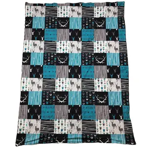 Baby Blanket Deer Soft Outdoor Bedding Baby Minky Blanket Newborn Baby Gift