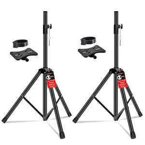 5 Core Speaker Stands Pair Adjustable 54 Inch Tripod 132 lbs Capacity 35mm Mount for DJ PA Use
