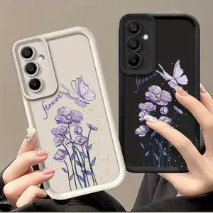 Sky Eye Ladder, Cover Suitable for Samsung Galaxy A26, A16, A36, A56, A52s, A52, A35, A34, A33, A55, A54, A53, A15 4G, 5G, A13, A51 - Purple Wind Chime Design with Full Lens Protection and Shockproof Protective Soft Case Casing