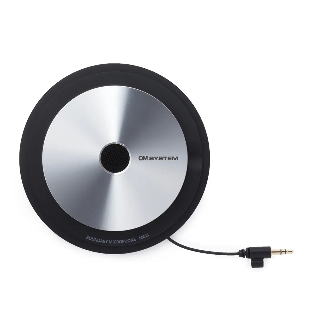 OM SYSTEM ME-33 Omnidirectional Condenser Boundary Microphone, Silver/Black