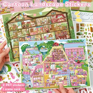 2026 New Healing Scenery Stickers, Immersive DIY Stickers, 3D Visual Scene Stickers, Micro Landscape Patchwork Material