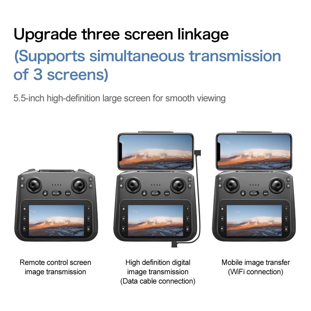 [Top-Tier Edition] Professional GPS Drone with 8K  Dual Cameras, 3-Axis Gimbal Stabilization, 2000m Control Range, 100m Flight Altitude, Large Screen Remote, Auto Low Power Return, 2 Batteries