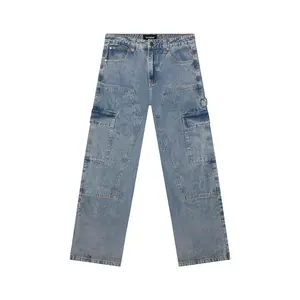 VICTORIOUS Baggy Fit Cargo Carpenter Denim Jeans
