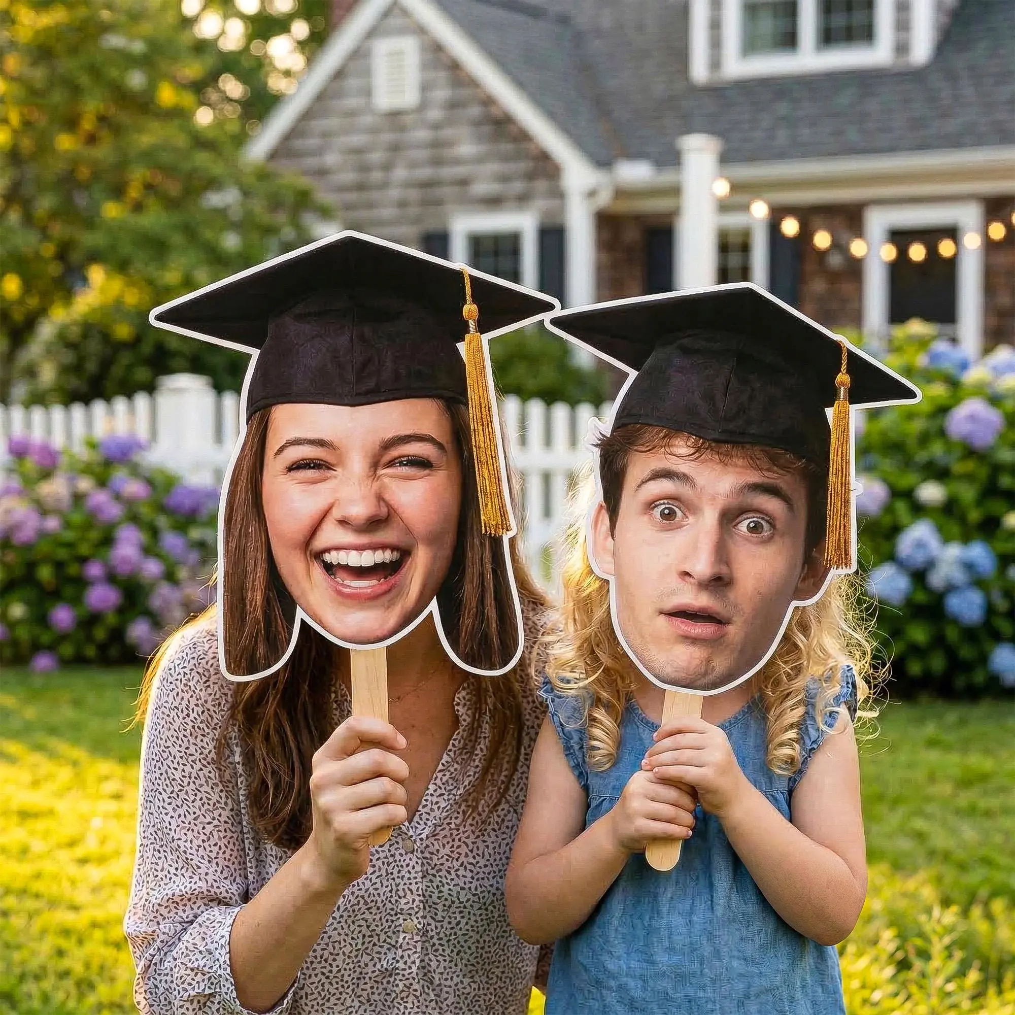 Graduation 2026 Gifts Big Heads on a Stick 12.2" x 9.8", Graduation Fans With Pictures, Face on a Stick, Graduation Fan, Class of 2026, Fat Head Cut Out Sign, Graduation Decorations 2026