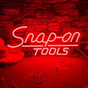 Snap-on Tools Neon Sign, USB Powered Neon Sign, Home Decor Wall Art Neon Sign, Novelty Lighting for Home, Office, Bedroom, Living Room