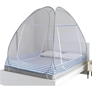 Pop-Up Net Tent for Bed| Full Enclosure with-Fine Mesh & Foldable Frame| Indoor/Camping, Travel Bed - Easy & Pack up(Queen Size)