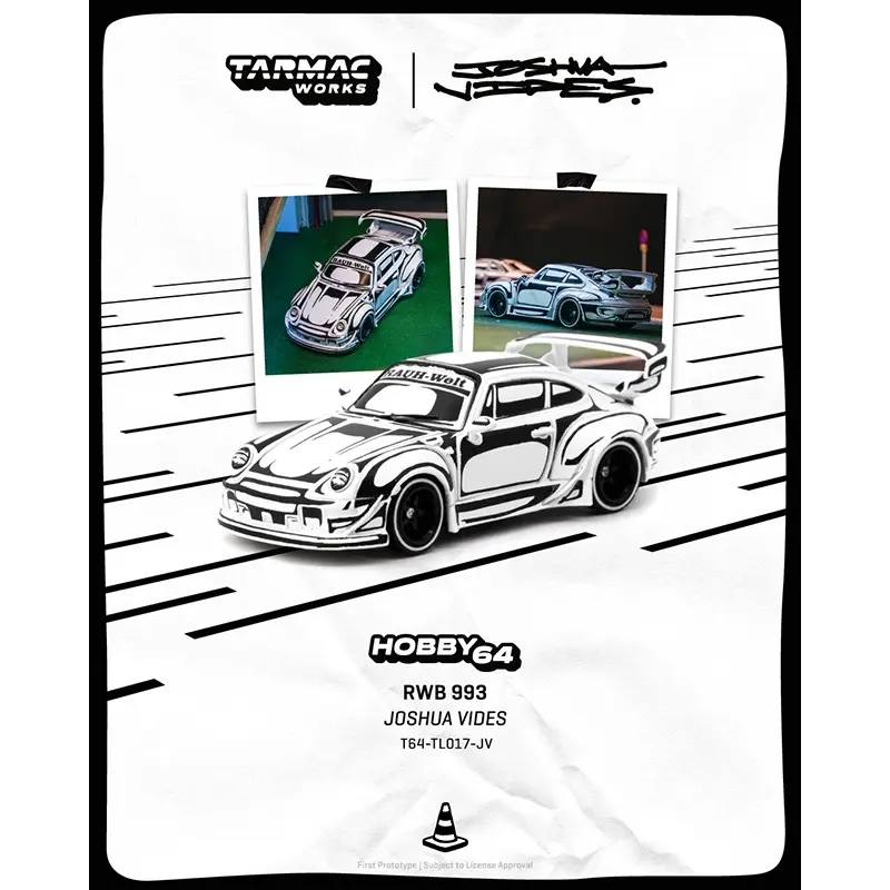 Tarmac Works 1:64 RWB 993 – Designed by JOSHUA VIDES – Hobby64