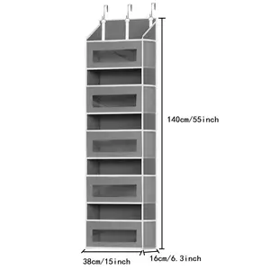 The Door Organizer, 5 Shelves Closet Door Hanging Storage and Organizer with 10 Mesh Pockets, Nursery Closet Organizer, Baby Essentials, Stuffed Animal Storage
