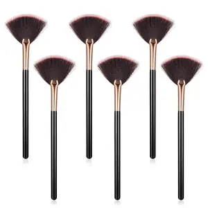 6 Pieces Facial Brushes Slim Soft Fan Brushes Esthetician Face Mask Applicator Fluffy Brush Makeup Applicators for Glycolic Peel Mask