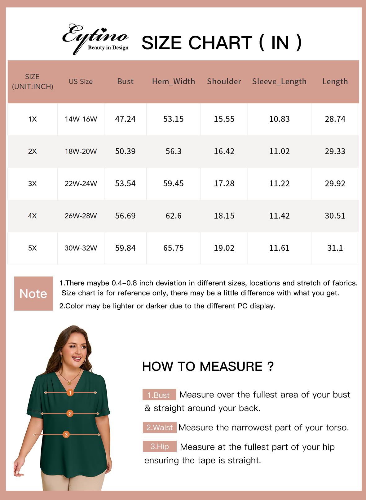 Eytino Plus Size Tops for Women Dressy Casual Pleated V Neck Short Sleeve Business Work Office Blouses Shirts(1X-5X)