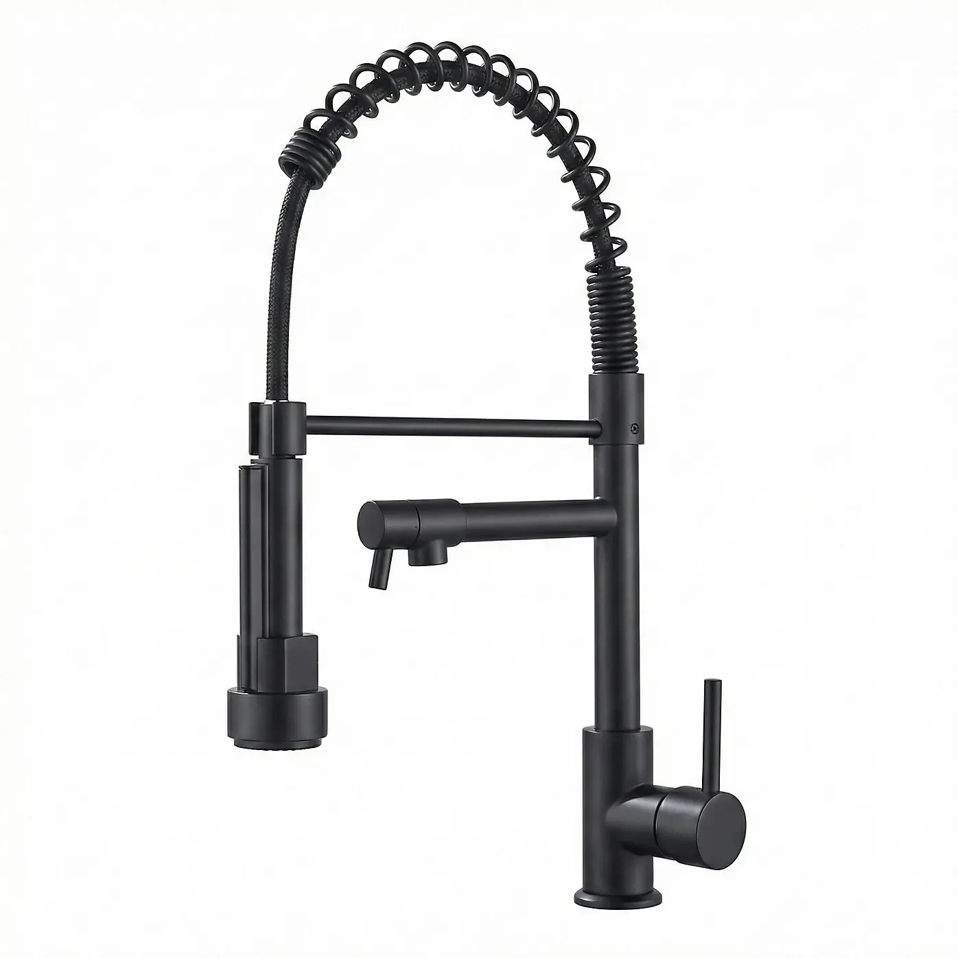 Kitchen Mixer Tap, Pull Out Sink Faucet with Dual Spray Head, 360° Swivel Single Lever Hot & Cold Mixer Tap, Stainless Steel Deck Mounted Water Tap with Ceramic Cartridge, DIY Easy Installation, Modern, Kitchen Faucets