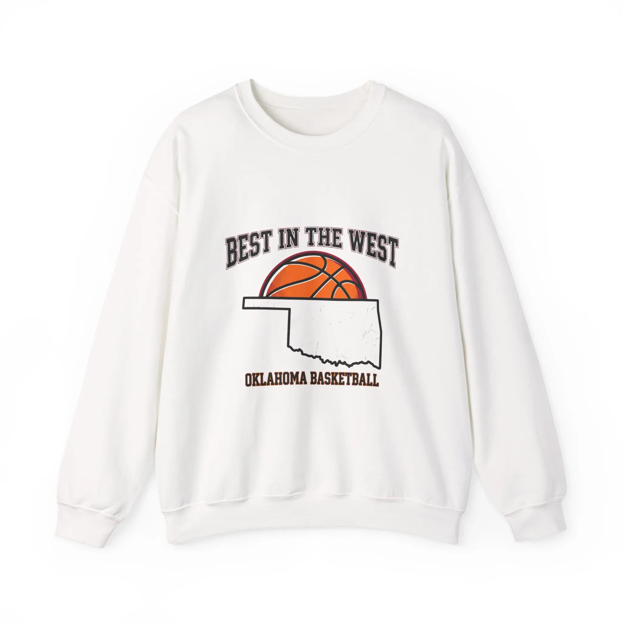 Best in the West Oklahoma Basketball Crewneck Sweatshirt | OKC pride, vintage varsity