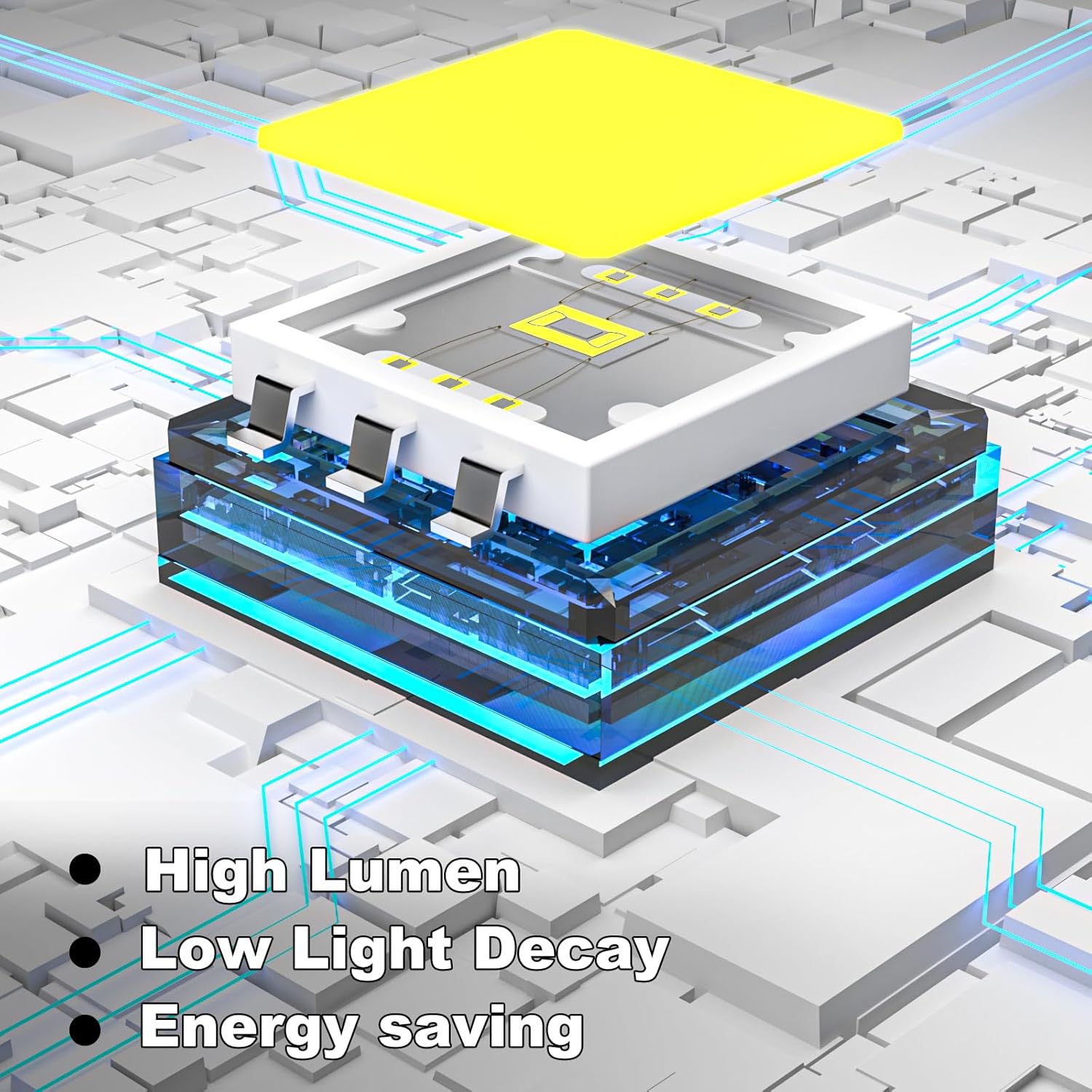 Solar Street Light Outdoor, 6500K LED Flood Light IP67 Waterproof, Dusk to Dawn for Parking Lot Yard Basketball Court