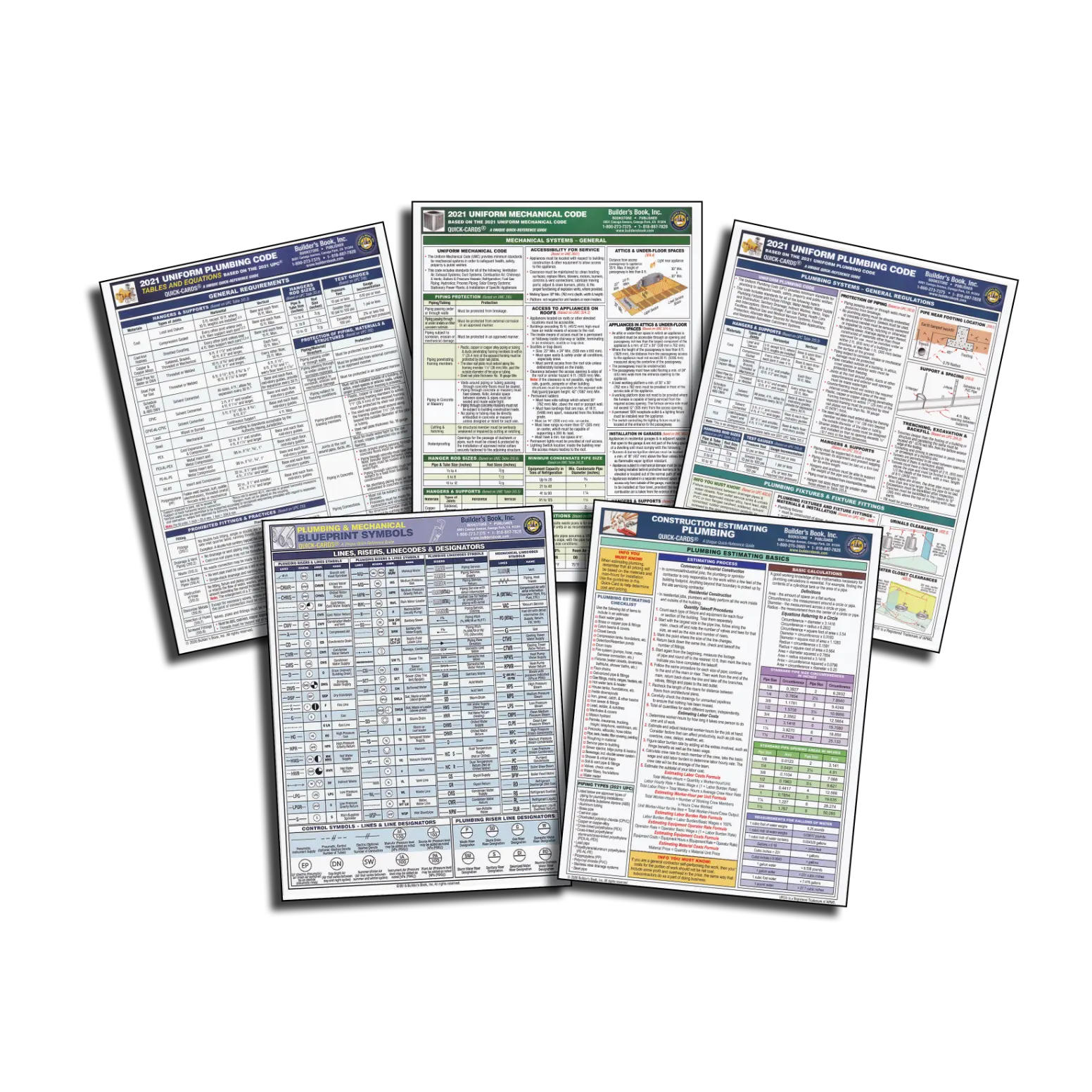 2021 Uniform Plumbing & Mechanical Code 5 Quick-Card COMBO