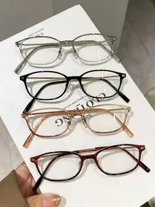 New Ultra-Light Oval Sweet Girl Thin Frame Retro Bookworm Lightweight Glasses, Suitable for Work Commute, Korean Fashion Trendy Style