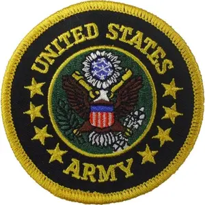 United States Army US Eagle Embroidered Logo Round 3" Patch