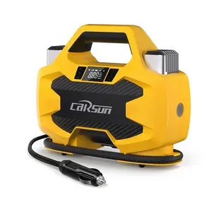 Dual Cylinder High Power Portable Air Compressor, 12V Dc Tire Inflator Pump, Wireless Car Inflation Pump, Vehicle Use, Vibrant