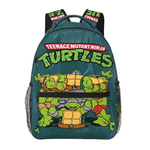 TMNT The Last Ronin Student Backpack Mikey Memes Sports Laptop Backpack TMNT Pizza Multi-Pocket Travel Daypack, Unisex Lightweight Bookbag, Perfect Holiday & Birthday Gift for Boys Girls