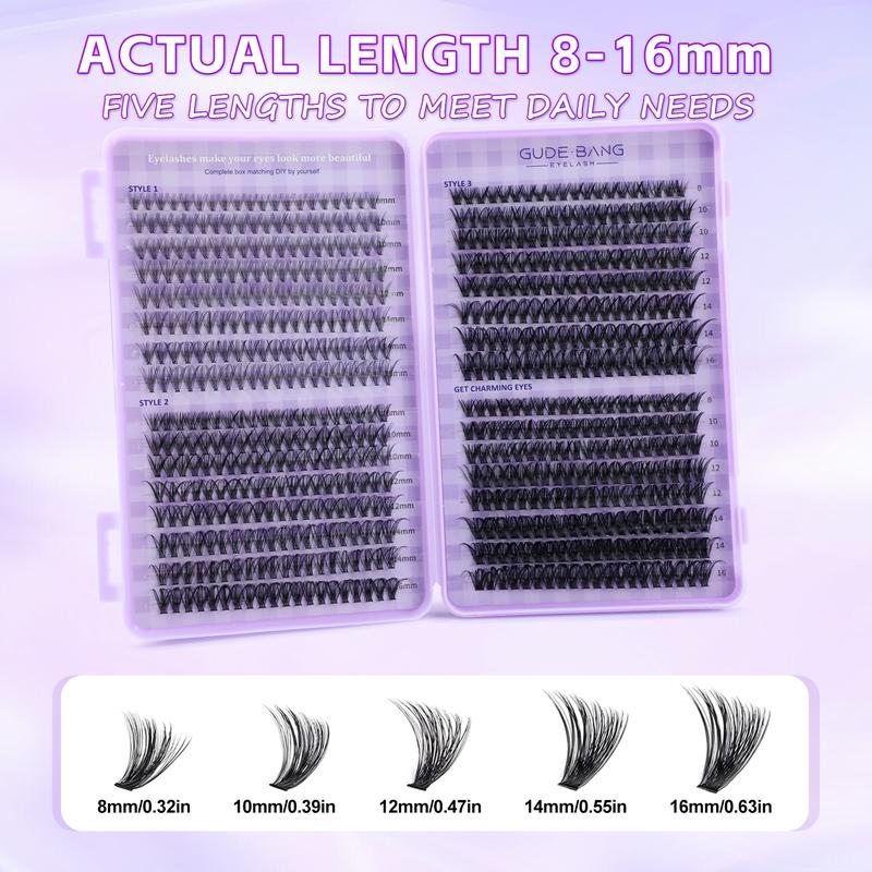 DIY Eyelash Extension Kit, Large Capacity, Multiple Styles, Professional and Beginner Friendly, Easy Home Use, Full Set Lashes Starter Kit