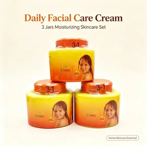 Daily Face Moisturizer Cream 3 Pack Hydrating Facial Care Cream For Morning Night Home Skincare Use