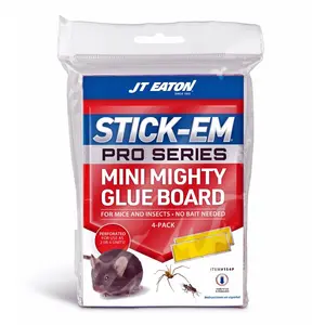 JT Eaton  Stick-Em Pro Series Mini Glue Board Trap for Insects & Mice - Pack of 4 - Case of 24