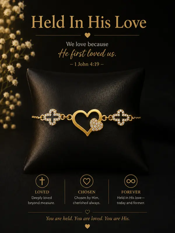 "Held in His Love" Adjustable Bracelet