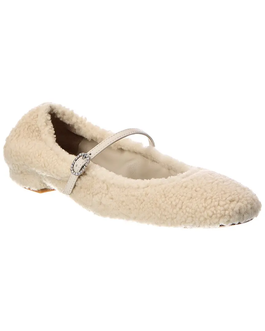 Stuart Weitzman Lennox Shearling Flat
