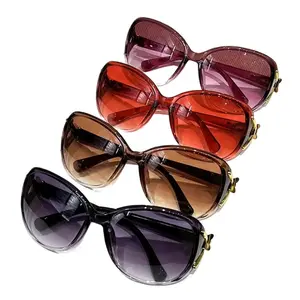 4PCS Large Cat Eye Sunglasses Set for Women - Luxury Tortoise Frame, Red Purple Brown Gradient Lens, UV Protection, Unisex Lightweight Retro Designer Casual Chic Eye-Shaped Sunglasses, Women's Accessories for Driving, Photoshoots, Sunglasses For Women, Ac