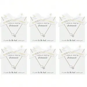 Bridesmaid Gifts For Bridal Gifts Bridesmaids Proposal Necklaces For 2/4/6/8 Favors Bridesmaid Dress Jewelry Set2025