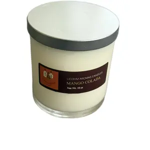 LICOHM Aromas Candles Mango Colada Scented Candle 10 oz Jar for Home Fragrance