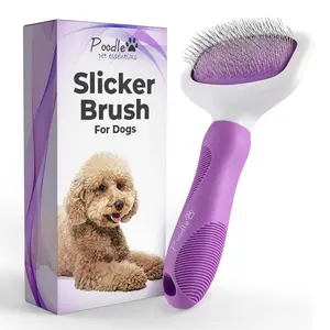 Pet Slicker Brush For Dogs Cats Rabbits, For Matted Loose Fur Knots, Suitable for Doodle Goldendoodle Grooming Short Long Hair