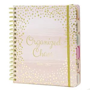18-Month Hardcover Appointment Book & Planner, 10"x10", August 2026-January 2028 - Daily, Weekly, Monthly Organizer with Pens, Stickers, Sticky Notes & Sturdy Cover - Organized Chaos
