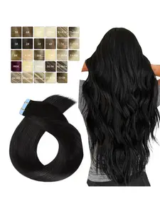 16-28 Inch Tape-In Hair Extensions 20 Pieces/50g/Pack Human Hair Straight Invisible Tape Natural Adhesion Seamless Bonding Hair Pieces Multiple Colors