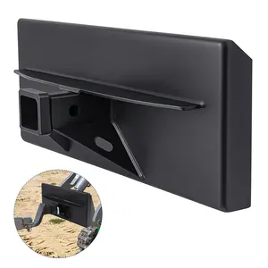 Heavy Duty Mini Skid Steer Receiver Hitch Plate – 1/4" Steel, Global Quick Attach, 2" Receiver for Lightweight Towing – Weld-On or Bolt-On, Compatible with Toro Dingo, Tractor, Farm Equipment