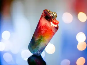 Rainbow Sprinkle Lighter Case for BIC J6 Lighters - Fun Bright Design with Raised Edges for Protection - Pride Lighter Case