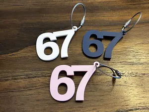 6 7 keychain, Six Seven, 6 7 meme, backpack keychain, viral meme gift, funny gift idea, Customized 3D Printed Keychains, lunchbox Tag