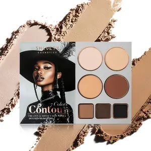 English: Multicolor face makeup powder palette matte shimmer eyeshadow blush highlighter contour set all-in-one daily makeup non-flying powder natural color payoff suitable for beginners commuting