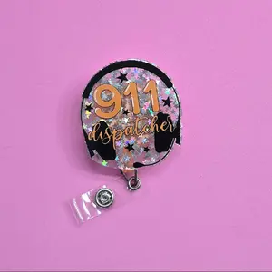 Handcrafted 911 Dispatcher Badge Reel