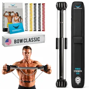 Bullworker Bow Classic 36" Strength Training and Isometric Exercise Equipment, Portable Home Gym Customized Variable Resistance, Chest and Arm Trainer, Full Body, Shoulder, Chest Workout Exerciser