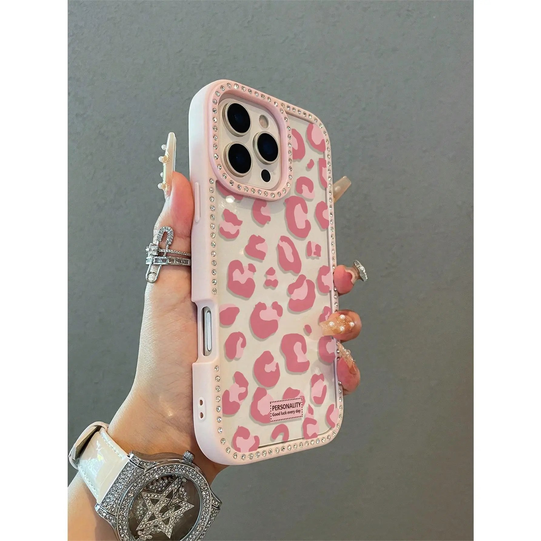 Leopard Print Crystal Transparent TPU Smartphone Case - Luxurious, Soft, Shockproof, Full Coverage Accessory for iPhone 13/12/11/14/15/16/17, Sweet-Cool Style Gift for Friends with Device Protection