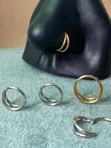 Elegant Double-Layer 316L Stainless Steel Nose Bridge Ring, Hinged Nose Hoop, Cartilage & Lip Spiral Helix Piercing, Unisex Nasal Ornament, Durable Body Jewelry