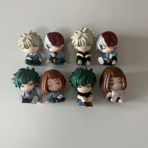4pcs/set My Hero Academia Tokyo Revengers Cute Sleeping PVC Action Figure Toys