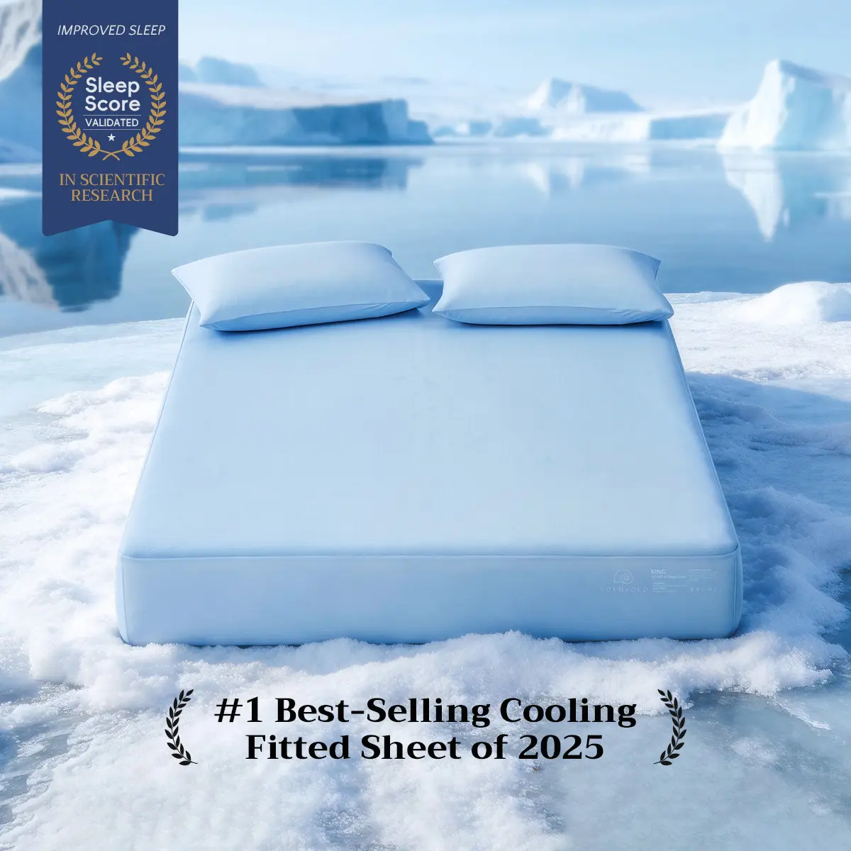 SOFUSOFO SofuFit Cooling Fitted Sheet - 18" Extra Deep Pocket, Q-Max 0.25 or Higher, Cooling Breathable Bedding, Silky Sheets for Hot Sleepers