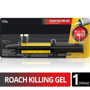 Roach Killing Gel Bait for Indoor and Outdoor Use, Fast-Acting Cockroach Control Formula, Long-Lasting Protection Up to 3 Months, 1.05 fl oz