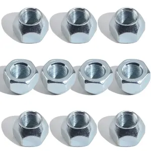 10pcs 1/2-20 Inch Trailer Lug Nuts Zinc Plated 509 Tire Lugs Wheel Nuts 50-53911 Open End Acorn Lug Nuts For 1/2" Wheel Lug Studs, RV, Truck Tire Bolt